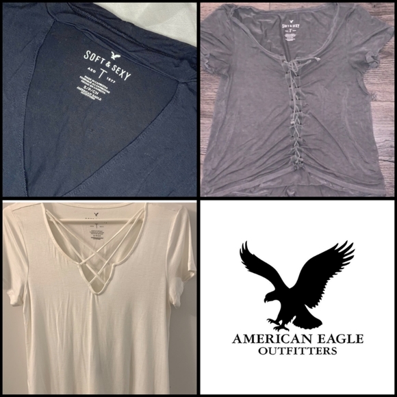 American apparel 3 Soft & Sexy Tee Size Small Haul Bundle Bulk White Black Gray - Picture 1 of 1